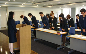 Classroom scene of exchange students enrolled in the “Tourism Japanese”’ course.