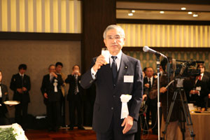 Toast by Mr. Uehara, a member of board of directors