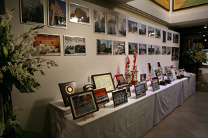Exhibition of JU and JIU campus photographs and trophies, etc.
