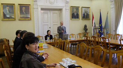 The Rector gives an introduction to Szent Istvan University