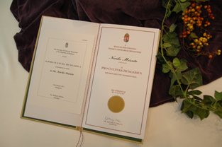 Pro Cultura Hungarica certificate