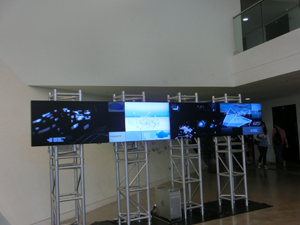 The information display at the entrance to the School of Creative Media