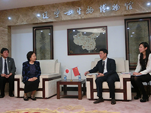 Chancellor Mizuta and President Lin at the meeting