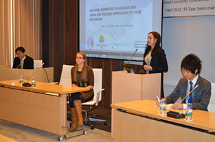 A Prešov University panelist gives their presentation during Session 1