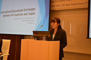 A Josai student gives their presentation during Session 2