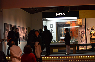 Being guided through the JAPAN area in the Museum of Ethnography