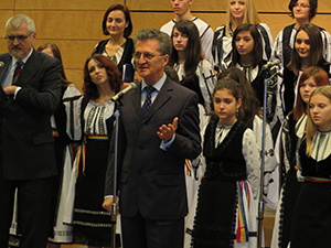 Ambassador Serban provides opening remarks