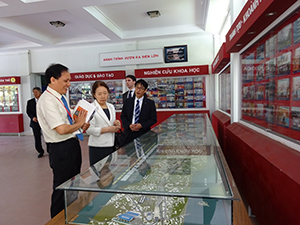 At subway exhibit presented by UT-HCMC