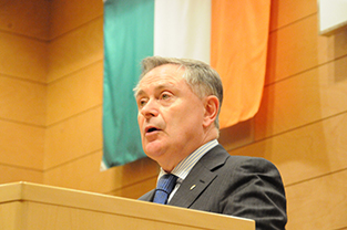 Minister Howlin gives his lecture
