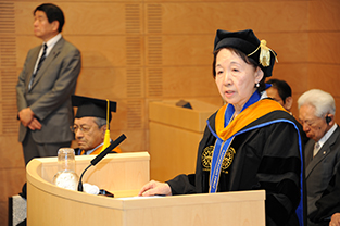 Chancellor Mizuta provides opening remarks