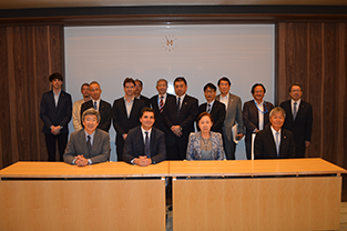 Group photo with Dr. Grégory Wegmann