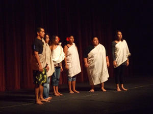 A Hawaiian-style welcome at the opening of the meeting