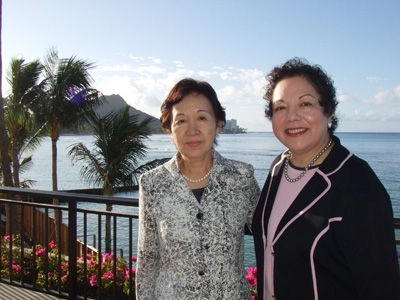 Commemorative photo in front of Diamond Head