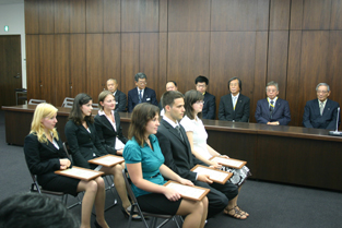 The first class of students being awarded the scholarship