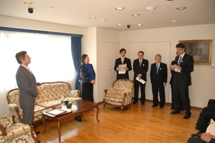 A student representative giving a word of thanks