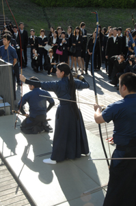 弓道部による演武