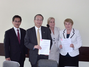 Signing of the academic exchange agreement