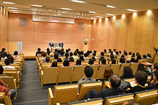 The basement auditorium during session 1