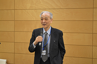 Former Japanese Ambassador to Thailand, Hisahiko Okazaki speaks at the reception