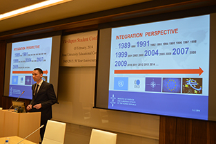 Deputy Director Polakovič delivers his keynote speech