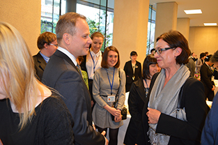 The post-lecture reception