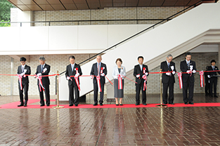 The ceremonial ribbon cut