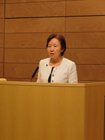 Chancellor Mizuta gives opening remarks