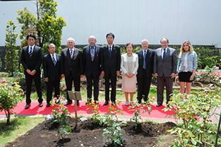 Rose planting ceremony at JU Garden