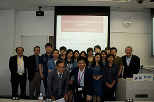 Commemorative photo with students