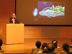 Professor Napier speaks at the lecture