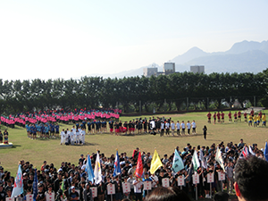 The opening event of the 66th Anniversary Ceremony on the fields at Tamkang University