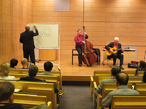 Audience singing along