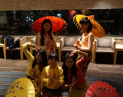 Traditional dance by the students from Myanmar