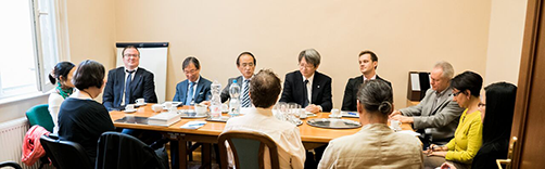 Meeting with the members of Károli Gáspár University of the Reformed Church in Hunagry